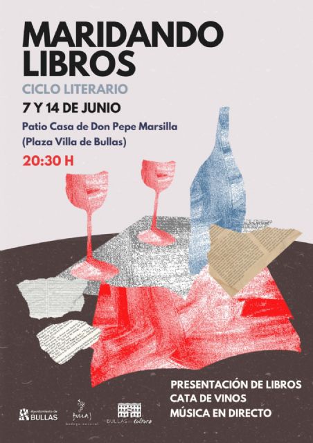 'Maridando libros' ciclo literario en la plaza Villa de Bullas - 1, Foto 1