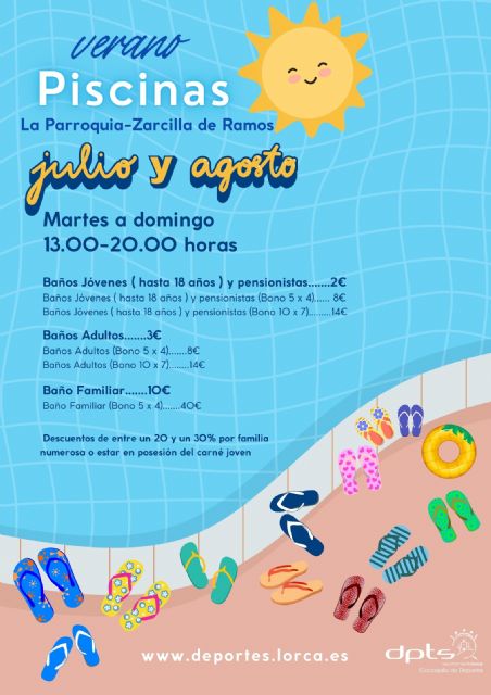 Las piscinas de Zarcilla de Ramos y La Parroquia abren sus puertas mañana en horario de martes a domingo de 13 a 20 horas - 1, Foto 1