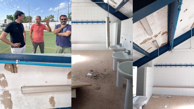 El PP denuncia que el anterior gobierno socialista dejó graderío y vestuarios, del estadio Sánchez Cánovas, en estado de ruina - 1, Foto 1