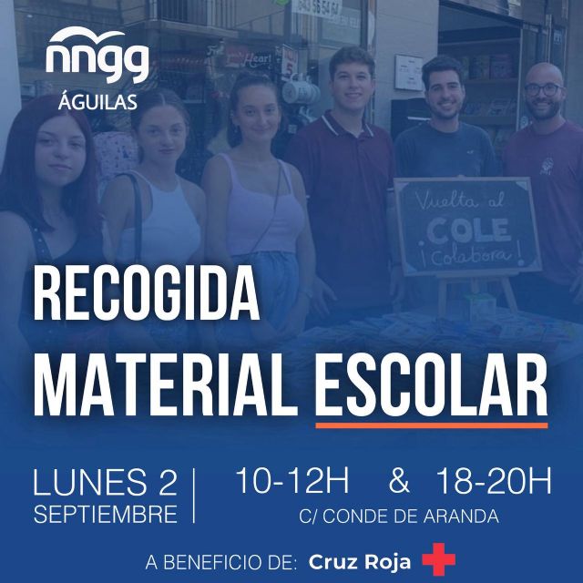 NNGG Águilas impulsa una campaña de recogida de material escolar para colaborar con Cruz Roja y ayudar a las familias que más lo necesitan - 2, Foto 2