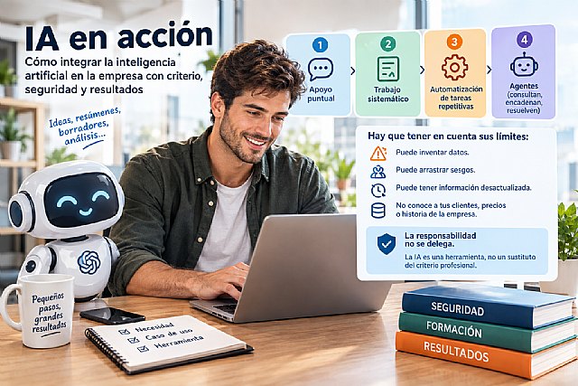 AJE Región de Murcia y Selspy publican una guía para que las pymes pasen de 'probar' la inteligencia artificial a usarla con método AJE Región de Murcia y Selspy publican una guía para que las pymes pasen de 'probar' la inteligencia artificial a usarla con método