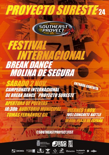 Molina de Segura celebra los días 1 y 2 de noviembre una nueva edición del campeonato de Break Dance Proyecto Sureste 2024 - 1, Foto 1