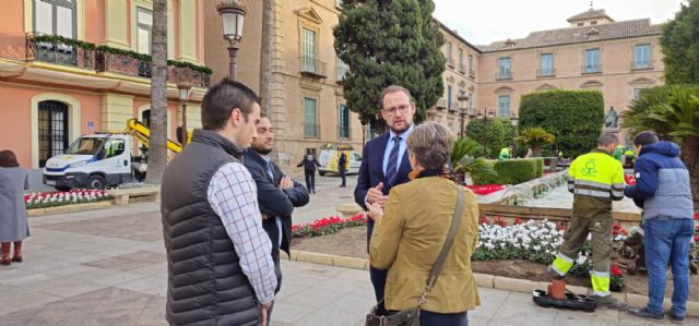 Más de 100.000 flores de temporada embellecen las calles, plazas y jardines de Murcia y sus pedanías por Navidad - 2, Foto 2