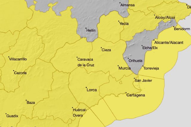 Aviso amarillo por viento y fenómenos costeros este domingo en Cartagena - 1, Foto 1