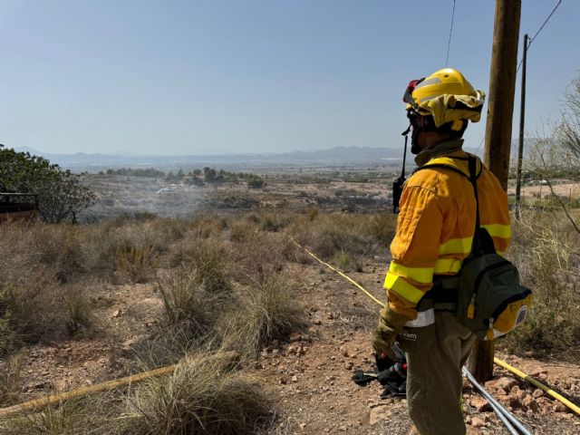 Efectivos del Plan Infomur controlan un incendio forestal declarado en el paraje las Majallanas de Purias - 5, Foto 5