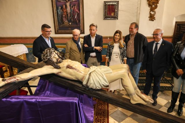 El Taller de Restauración Municipal de Lorca realiza una intervención en el Cristo de la Misericordia del Paso Morado - 4, Foto 4