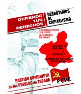 Las candidaturas comunistas del PCPE presentes en Murcia