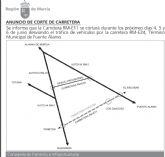 La carretera RM-E11, que comunica El Paretn y varias pedanas de Fuente lamo, permanecer cortada del 4 al 6 de junio