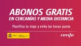 Renfe alcanza hoy 27.500 abonos gratuitos de Cercanas y Media Distancia en la Regin de Murcia