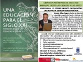 Antonio Viñao abre los actos previstos en Caravaca dentro de las jornadas 'Una educacin para el siglo XXI'