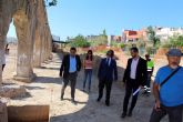 Las obras del entorno del Museo de la Huerta, con las excavaciones del Acueducto de la Noria , reciben la visita del consejero de Presidencia en funciones, Pedro Rivera