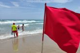 Bandera roja en media docena de playas de Cartagena este viernes 4 de agosto