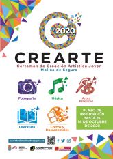 La Concejala de Juventud de Molina de Segura pone en marcha la cuarta edicin del Certamen de Creacin Artstica Joven CREARTE 2020