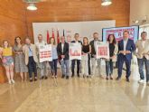 El Ayuntamiento de Murcia presenta el cartel de la Feria del Libro que rinde homenaje a tres edificios emblemáticos de la capital