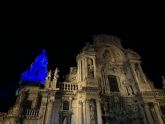 La Torre de la Catedral de Murcia se ilumina en la Navidad del 500 aniversario de su construccin