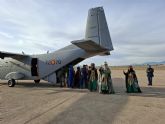 Los Reyes Magos aterrizan en la Base Aérea de Alcantarilla