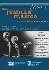 La Casa de la Música y Legado de las Artes acoge el ciclo Jumilla Clásica 2026 con cuatro conciertos de música de cámara este año La Casa de la Música y Legado de las Artes acoge el ciclo Jumilla Clásica 2026 con cuatro conciertos de música de cámara este año