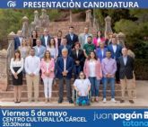 Juan Pagán presenta esta tarde su candidatura de gobierno para las elecciones municipales del próximo 28 de mayo: una garantía para Totana