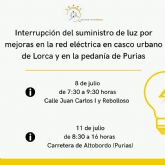 Interrupción del suministro de luz en Avenida Juan Carlos I, Rebolloso y Purias por mejoras en la red eléctrica