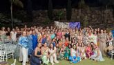 Más de un centenar de mujeres azules pertenecientes a la Asociación de Nuestra Señora de los Dolores se reúnen en su tradicional cena de verano celebrada en Águilas