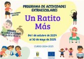 Abierto el plazo de inscripcin para el programa de actividades extraescolares Un ratito ms