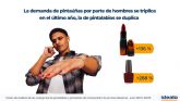 La demanda de pintanas por parte de hombres se triplica en el ltimo ano, la de pintalabios se duplica