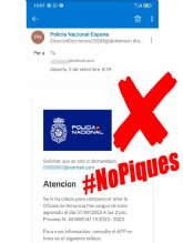 Detectada una campana de distribucin de malware en la que se suplanta la identidad de la Polica Nacional