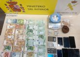 La Guardia Civil desmantela un pregunto 'supermercado de droga' en un domicilio de Aledo