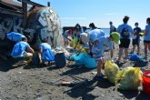 La caleta del Estacio (La Manga) con 500 kgs menos de basura