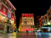 Murcia conmemora el Día de la Hispanidad iluminándose con los colores de la bandera de España