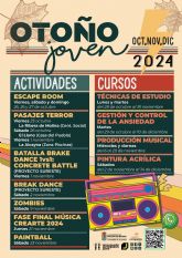 La Concejalía de Juventud de Molina de Segura oferta nuevas actividades y cursos en Otoño Joven 2024