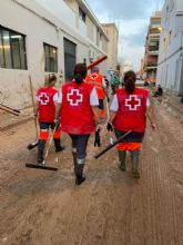 53 personas voluntarias procedentes de la Región de Murcia ya se han incorporado al dispositivo de Cruz Roja por la DANA en Valencia