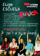 STERM lanza una campaña en defensa de la escuela pblica ante el proceso de matriculacin de alumnado para el nuevo curso