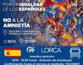 El PP de Lorca pondr un autobs gratuito para asistir a la manifestacin del domingo en Murcia contra la amnista