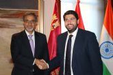 Fernando Lpez Miras recibe en el Palacio de San Esteban al embajador de India en España