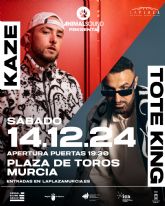 La gira de despedida de ToteKing y el rap del cartagenero Kaze llegan este sbado a La Plaza