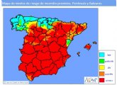 Riesgo extremo de incendio mañana lunes en la Región de Murcia