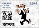 Correos presenta el primer CRIPTOSELLO de España, dedicado a Mortadelo y sus disfraces