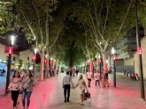 Calles y edificios emblemáticos de la ciudad de Murcia se iluminarán con los colores de la bandera de España en apoyo a la selección Española