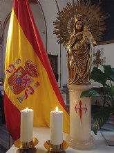 Los colores de la bandera nacional iluminan los principales edificios de Murcia por el Da de la Hispanidad