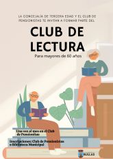 La Concejalía de la Tercera Edad y el Club de Pensionistas de Bullas crean un Club de Lectura para Mayores de 60 Años