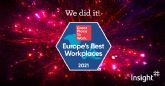 Insight, clasificada como uno de los Best Workplaces in EuropeT de 2021 por Great Place to WorkR