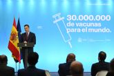 Snchez anuncia que Espana ha cumplido su compromiso de donar 30 millones de vacunas contra la COVID-19 en 2021