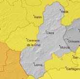 La Agencia Estatal de Meteorologa actualiza avisos de nivel amarillo para hoy en la Regin de Murcia