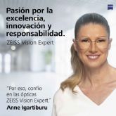 Anne Igartiburu transmite a sus seguidores en Instagram su identificacin personal con los valores de la marca ZEISS