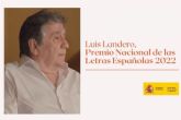 Luis Landero, Premio Nacional de las Letras Espanolas 2022