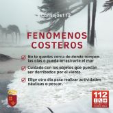 Meteorologa mantiene aviso naranja por fenmenos costeros para esta tarde y noche (viento hasta 70 km/h y olas de 4 m)