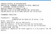 Meteorologa emite aviso de nivel amarillo por acumulacin de nieve en el Noroeste de la Regin de Murcia