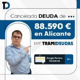 TramiDeudas cancela 88.590? en Alicante con la Ley de Segunda Oportunidad