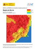 El nivel de riesgo de incendio forestal previsto para hoy mircoles es extremo o muy alto en toda la Regin